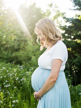 ASOS Light Blue Pleated Maternity Skirt Size 10 Flowy Midi
